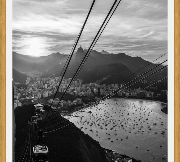 Cuadro Views from Sugar Loaf - cable car