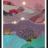 Cuadro Boho Hills And Full Moon
