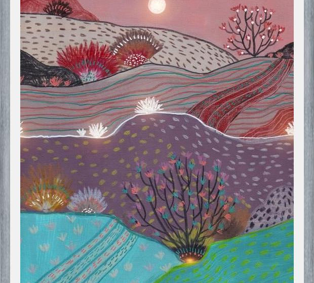 Cuadro Boho Hills And Full Moon