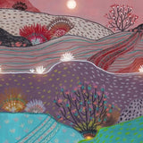 Canvas Boho Hills And Full Moon