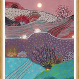 Cuadro Boho Hills And Full Moon