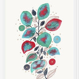 Cuadro Turquoise Pink Watercolor Plant 2