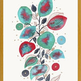 Cuadro Turquoise Pink Watercolor Plant 2
