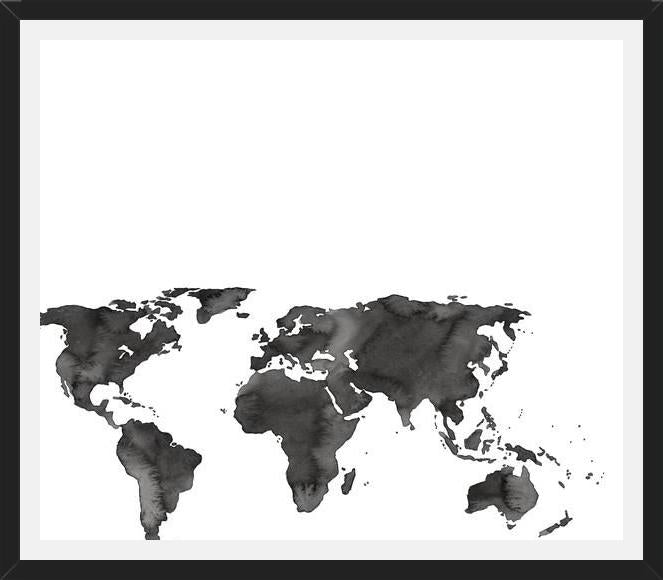 Cuadro Black World Map