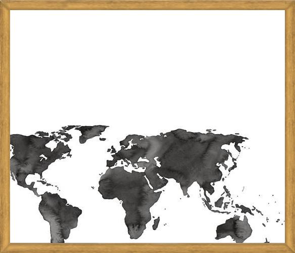 Cuadro Black World Map