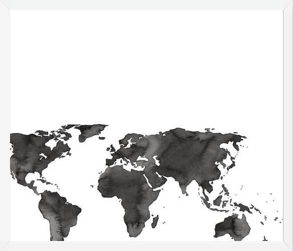 Cuadro Black World Map