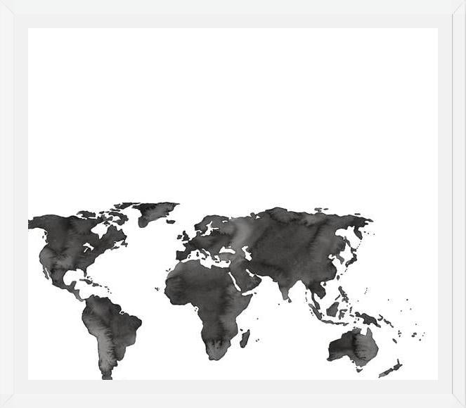 Cuadro Black World Map