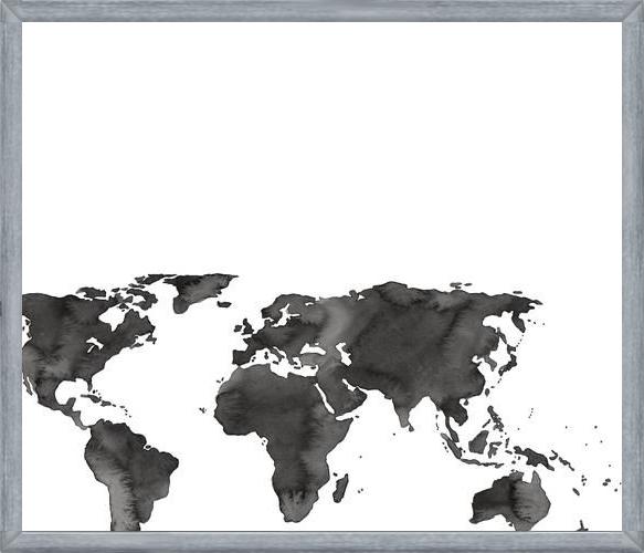 Cuadro Black World Map