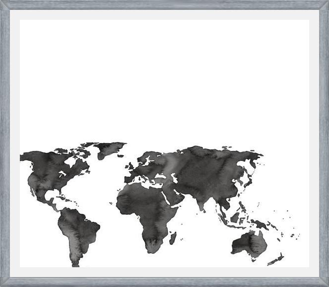 Cuadro Black World Map