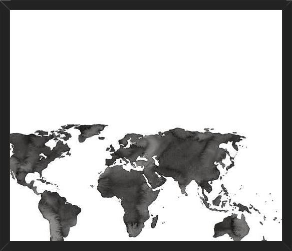 Cuadro Black World Map