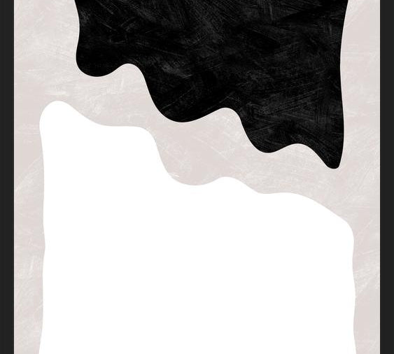 Cuadro Black and White Organic Waves