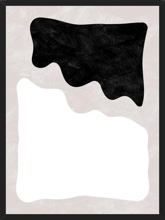 Cuadro Black and White Organic Waves