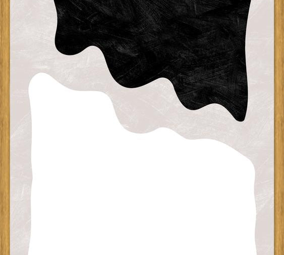 Cuadro Black and White Organic Waves