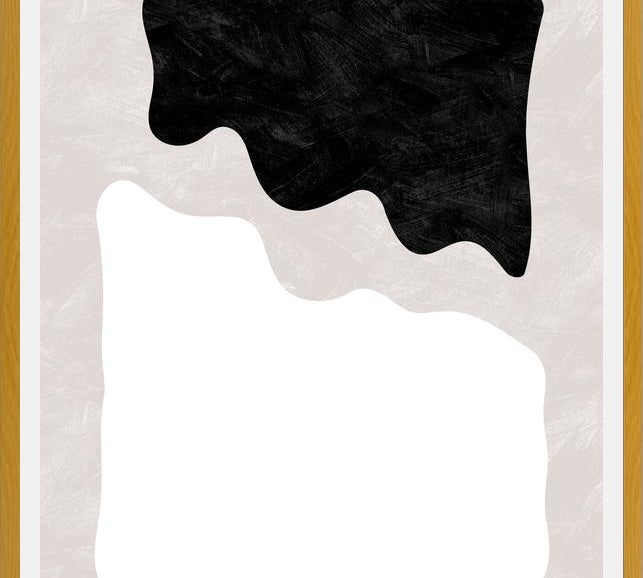 Cuadro Black and White Organic Waves