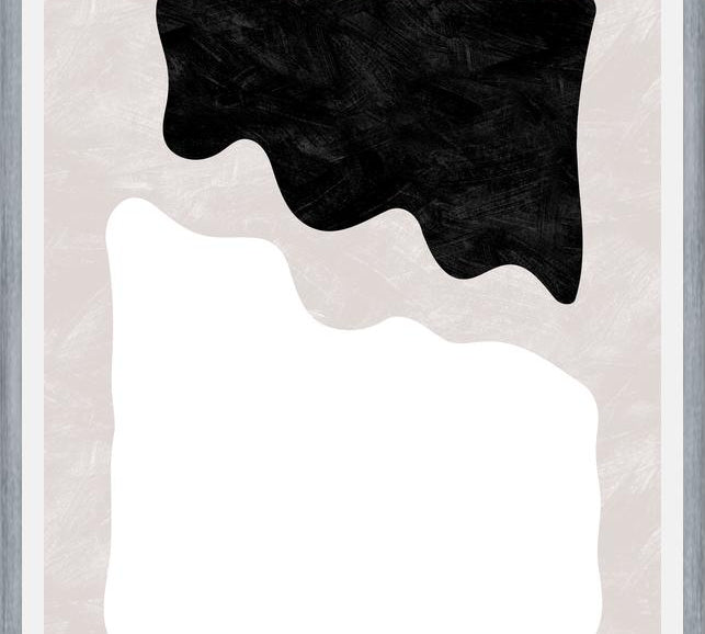 Cuadro Black and White Organic Waves