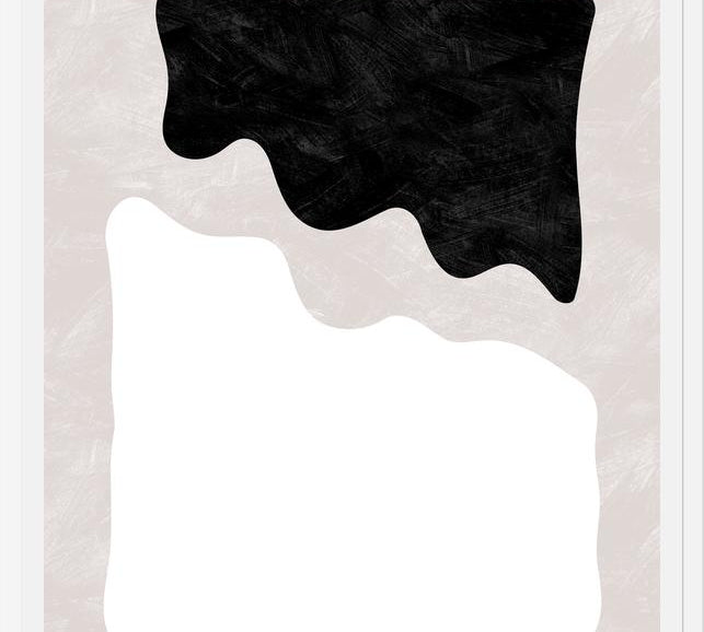 Cuadro Black and White Organic Waves