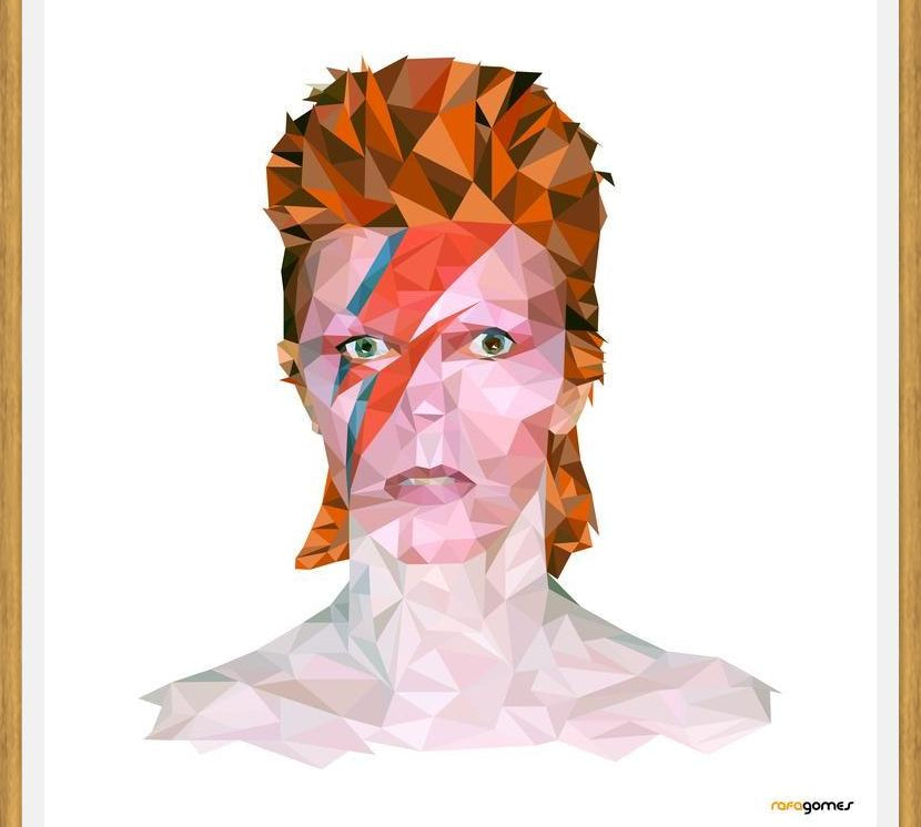 Cuadro David Bowie Low Poly