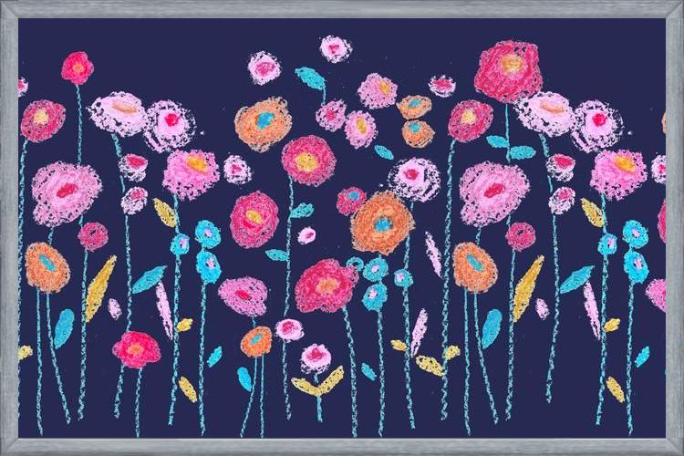 Cuadro crayon flowers