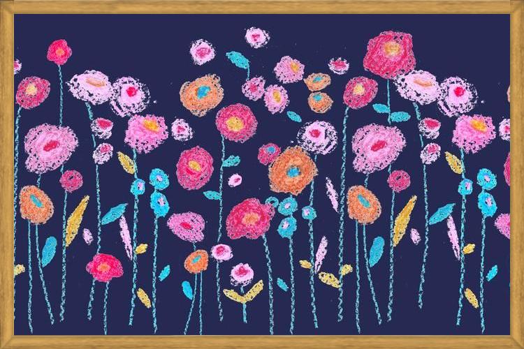 Cuadro crayon flowers