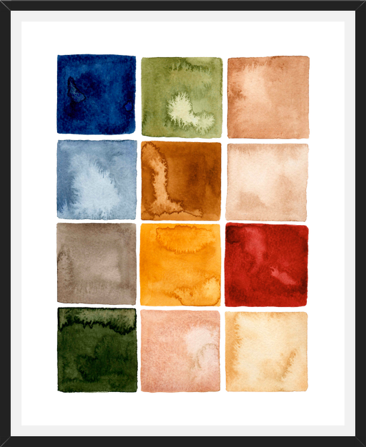 Cuadro Ciudad - Paleta de Colores Acuarela
