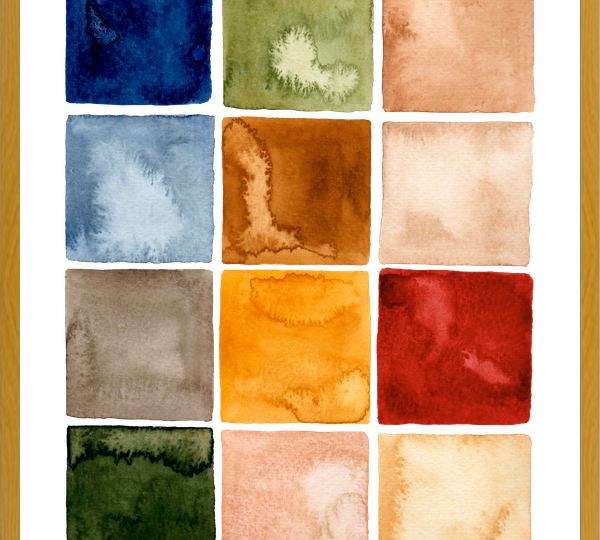 Cuadro Ciudad - Paleta de Colores Acuarela