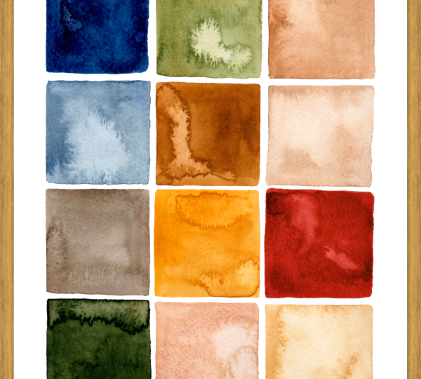 Cuadro Ciudad - Paleta de Colores Acuarela