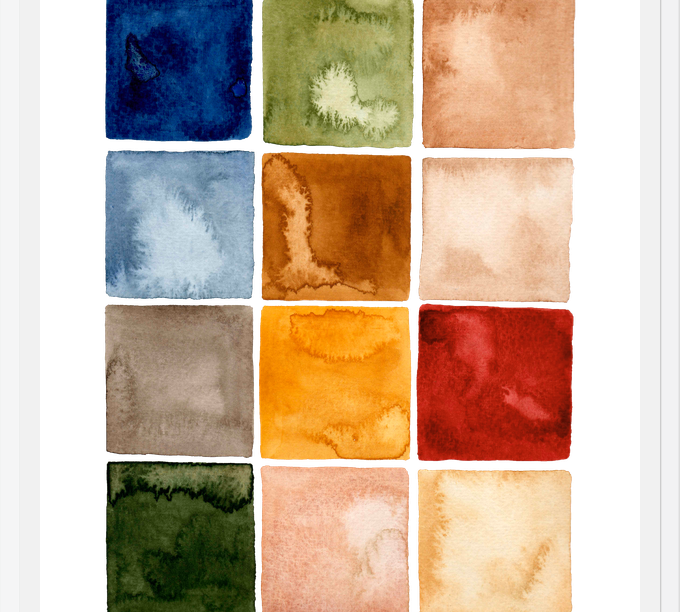 Cuadro Ciudad - Paleta de Colores Acuarela