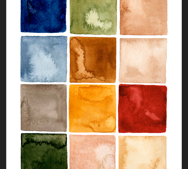 Cuadro Ciudad - Paleta de Colores Acuarela