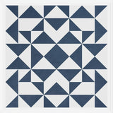 Cuadro Geométrico Elegante Azul y Blanco