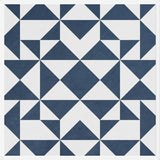 Cuadro Geométrico Elegante Azul y Blanco