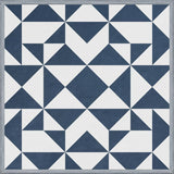 Cuadro Geométrico Elegante Azul y Blanco