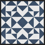 Cuadro Geométrico Elegante Azul y Blanco