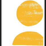 Cuadro Yellow scratched shape