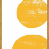 Cuadro Yellow scratched shape