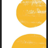 Cuadro Yellow scratched shape