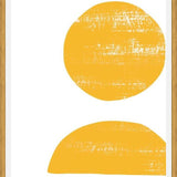 Cuadro Yellow scratched shape