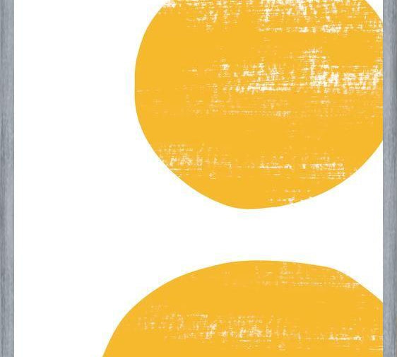 Cuadro Yellow scratched shape