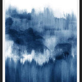 Cuadro Navy blue watercolor brush strokes