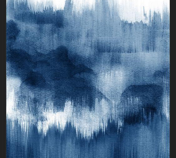 Cuadro Navy blue watercolor brush strokes