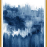 Cuadro Navy blue watercolor brush strokes