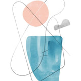 Canvas Abstraction with gray lines 9