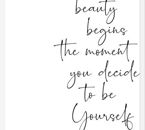 Cuadro Beauty begins the moment you decide to be Yourself