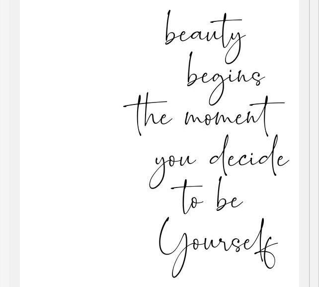 Cuadro Beauty begins the moment you decide to be Yourself