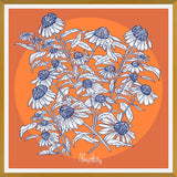 Cuadro Margaritas blue