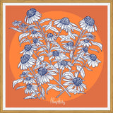 Cuadro Margaritas blue
