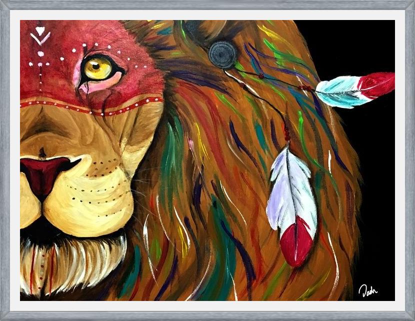 Cuadro leon indio