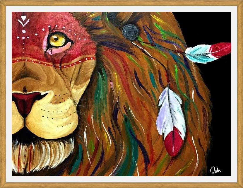 Cuadro leon indio