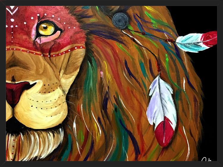 Cuadro leon indio