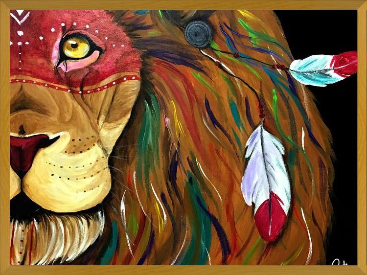 Cuadro leon indio