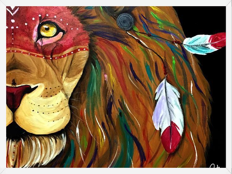 Cuadro leon indio